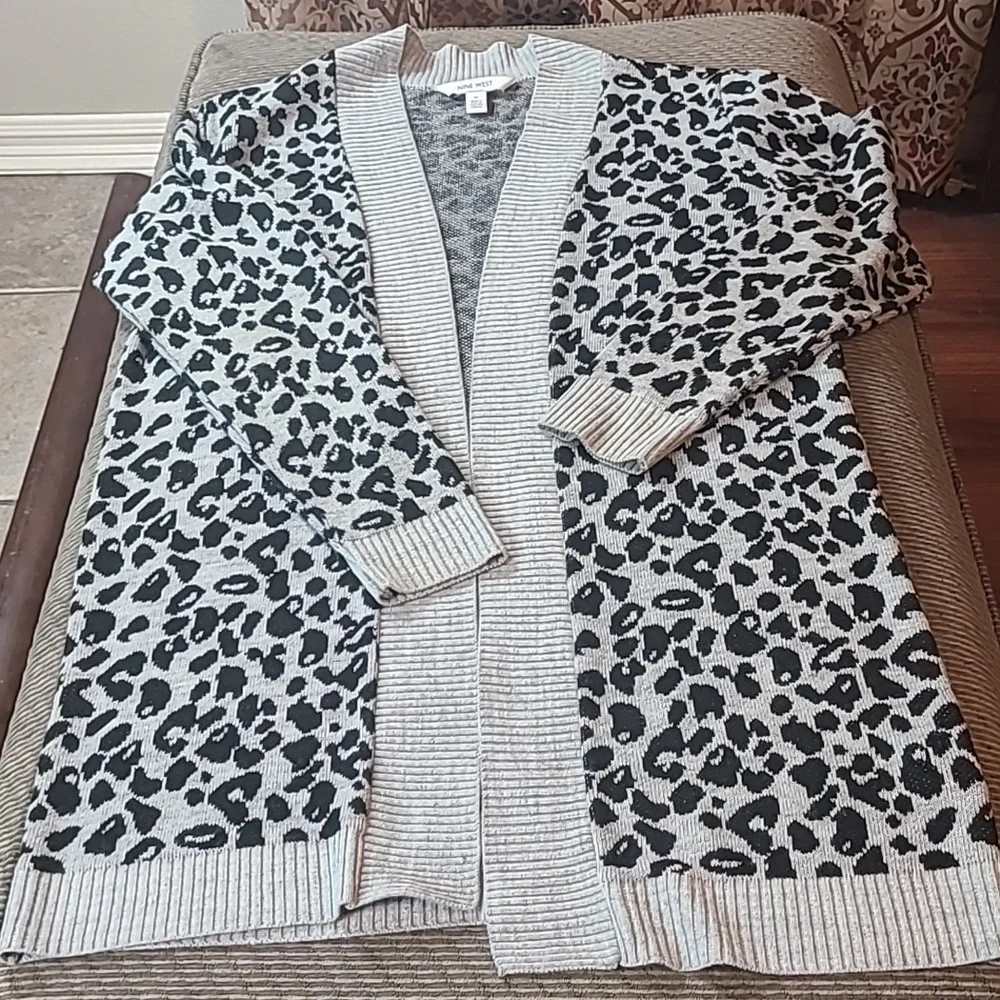 Nine West Animal Print Cardigan - Picture 11 of 11
